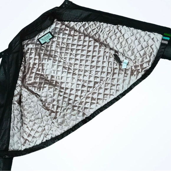 WILSONS LEATHER Maxima Vintage Leather Coat with Patches - LG - Picture 8 of 10